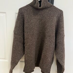 Babaa Chocolate Brown Turtleneck Sweater